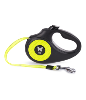 Laisse rétractable pour chien fluo