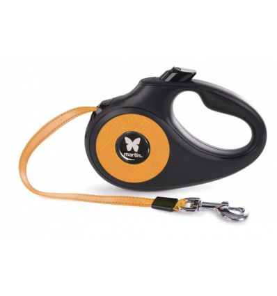 Laisse rétractable pour chien fluo