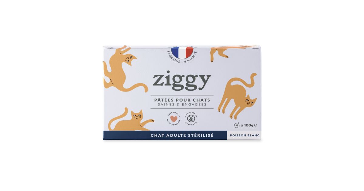 Pâtée Complète Chat Adulte Stérilisé - Poisson Blanc 4x100g