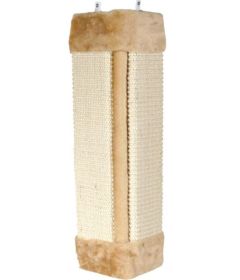 Griffoir pour coinstapis sisal et peluche et catnip23x49 cmnaturel et beige