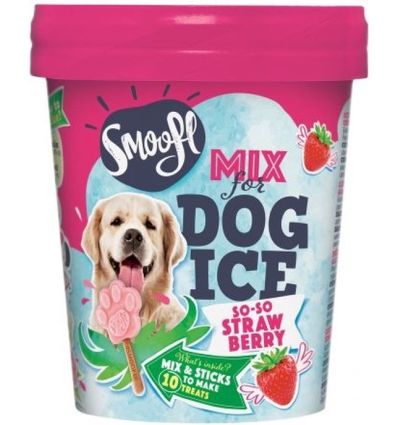 Glace a la fraise pour chien