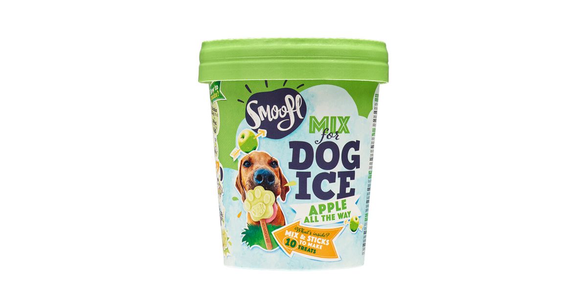 Glace a la pomme pour chien