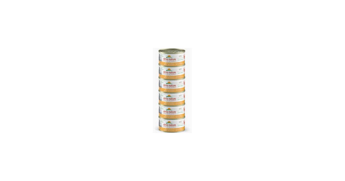 Almo Nature - HFC Natural - Mega Boites Thon et crevettes 6x70g