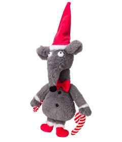 Grey Xmas Rat Toy