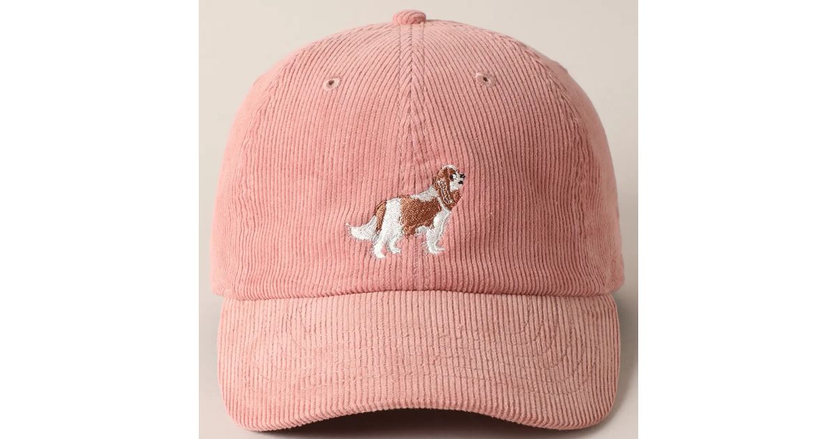 Casquette velours Cavalier King Charles