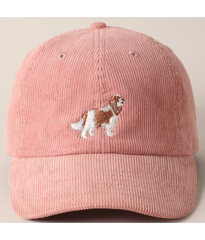 Casquette velours Cavalier King Charles