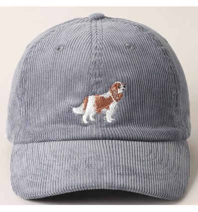 Casquette velours Cavalier King Charles