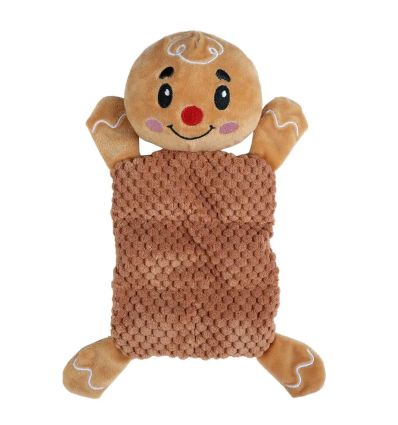 Peluche plate de pain d'épice avec squeaker