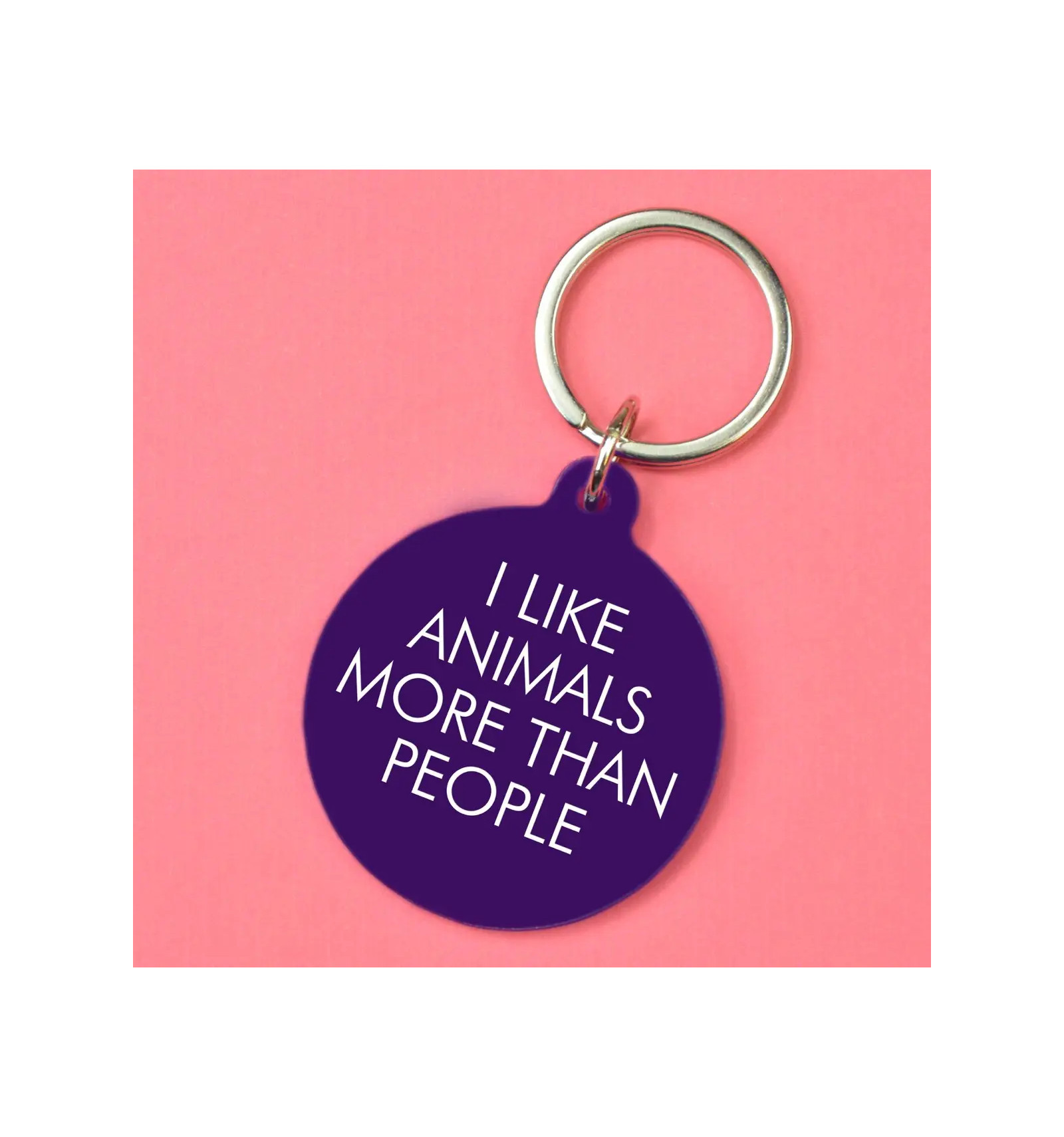 Porte clés - I like animals more than people