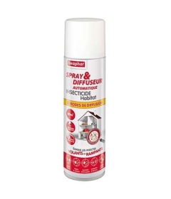 Produit anti-parasitaire chat & chien: Spray insecticide habitat