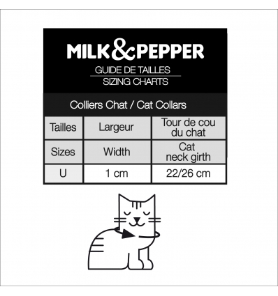 Collier Berlioz Chat Milk & Pepper - 9