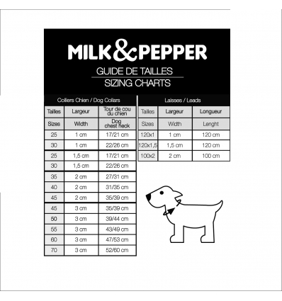 Collier pour chiens - Collier Stardust Milk & Pepper - 8