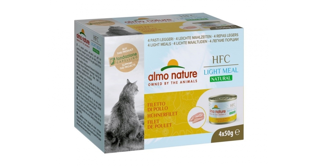 Pâtée pour chat Almo Nature - HFC Natural light filet de poulet multipack 4x50g Almo Nature - 1