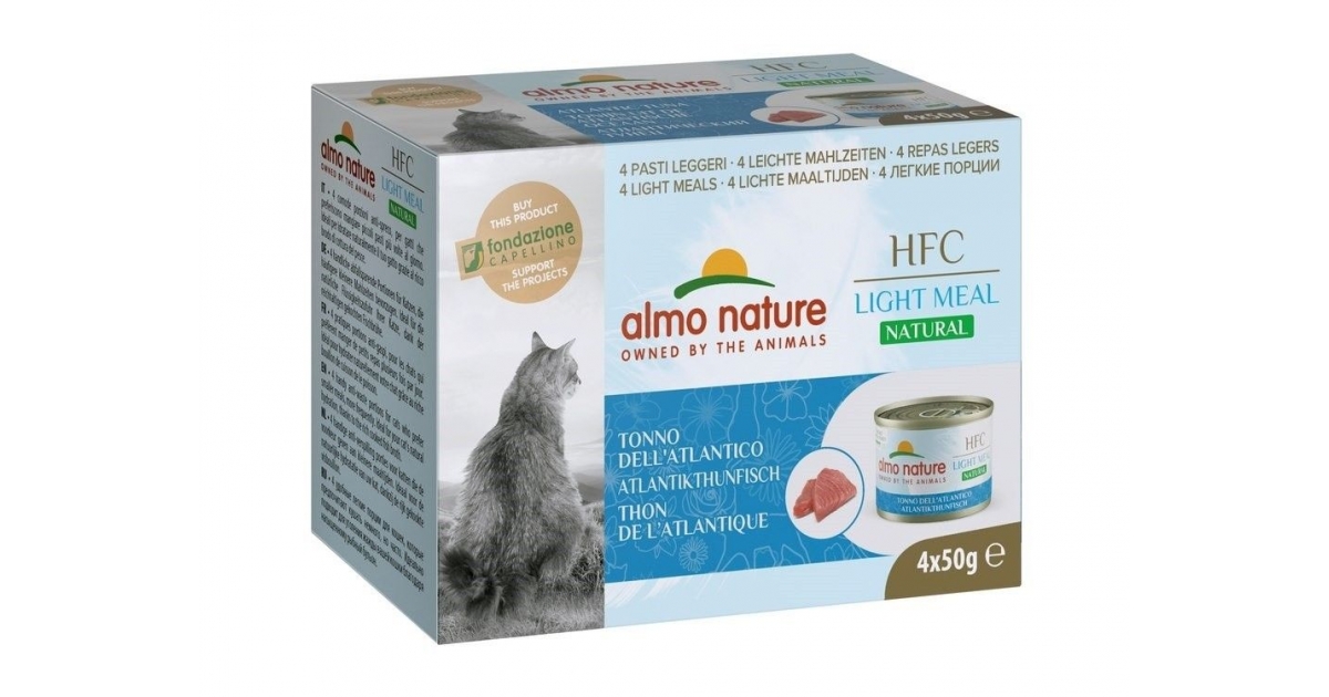 Pâtée pour chat Almo Nature - HFC Natural light thon atlantique multipack 4x50g  Almo Nature - 1