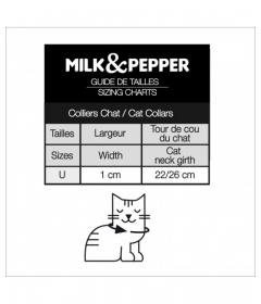 Collier chat Vega Milk & Pepper - 5