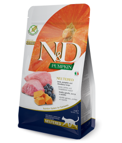 Croquettes pour chats Farmina - N&D Pumpkin - Chat Sterilisé - Agneau, Myrtille, Potiron Farmina - 1