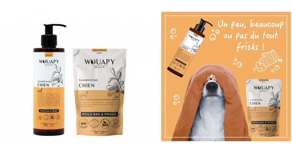 Shampoing chien (poils ras et frisés) Wouapy - 1