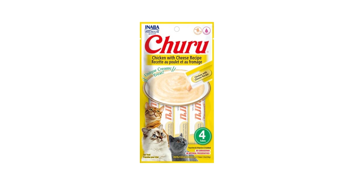 Friandises pour chats Churu - Friandise Liquide (Poulet Fromage) Inaba - 1