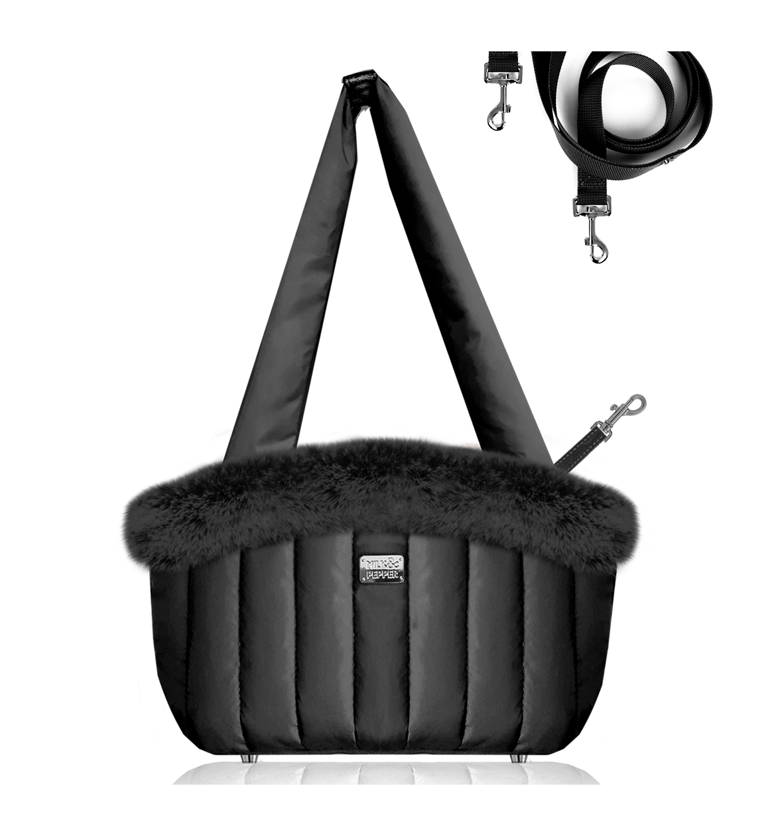 Sac de transport pour chiens - Sac à fourrure NANOUK  Milk & Pepper - 1