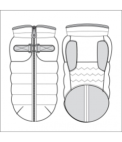 Doudoune pour chiens - Doudoune matelassé avec harnais GORDON  Milk & Pepper - 1
