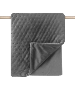 Plaid en velours OPERA Milk & Pepper - 1