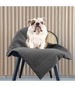 Plaid en velours OPERA Milk & Pepper - 3