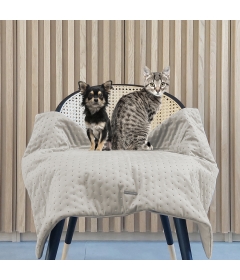 Plaid en velours OPERA Milk & Pepper - 14