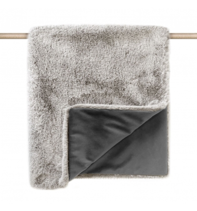 Couchage pour chiens - Plaid en fourrure / velours OPERA Milk & Pepper - 2