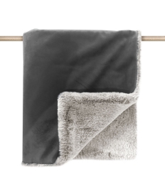 Couchage pour chiens - Plaid en fourrure / velours OPERA Milk & Pepper - 3