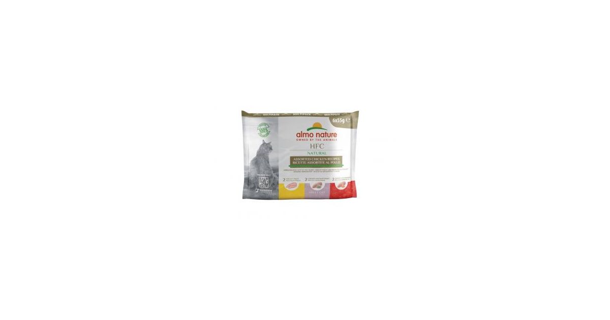Almo Nature - Multipack Sachet de Poulet varié 6x55g
