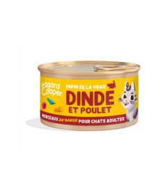 Edgar Cooper - Morceaux Dinde et Poulet - Chat Adulte