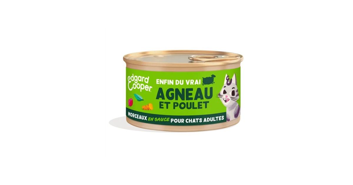 Edgar Cooper - Morceaux Agneau et Poulet - Chat Adulte