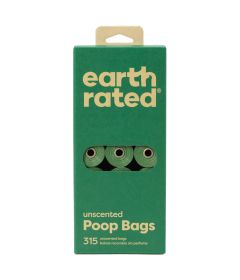 Accessoires de promenade pour chiens - 315 sacs à crottes Earthrated sans parfum