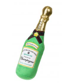 champagne dog toy