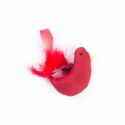jouet poule rouge plume