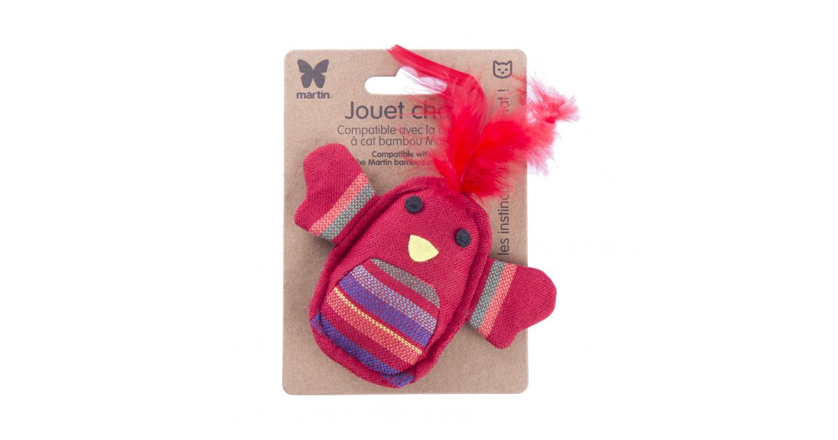 jouet poussin rouge plume