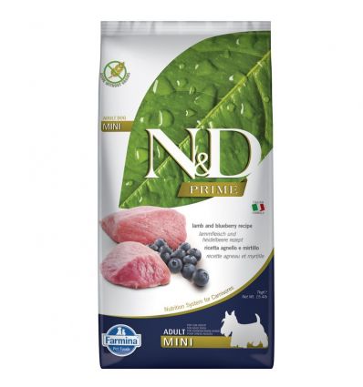 Farmina - N&D Prime - Chien Adult Mini - Agneau myrtille