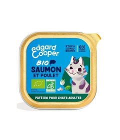 Edgar Cooper - Paté BIO Saumon et Poulet - Chat Adulte