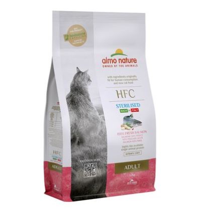 Almo Nature - Croquettes Chat Sterilised Saumon Frais