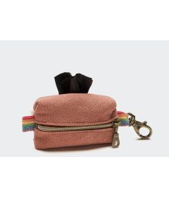 Poop Bag Holder Canvas Red