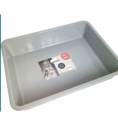 Bac à litière Simple mini DEMA 43x33x9 gris