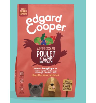Edgar Cooper - Croquettes Poulet et saumon - Chien Senior