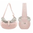 Sac en bandouilière et fourrure rose Antoinette